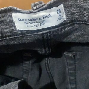 Abercrombie and Fitch ultra high rise size 6 jeans straight leg (grey)